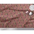thumbnail image 3 of Soimoi Brown polyester Crepe Fabric Leaves,American Robin & Toucan Bird Print Sewing Fabric BTY 42 Inch Wide, 3 of 3