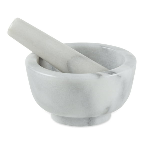 Marble Mortar and Pestle - White