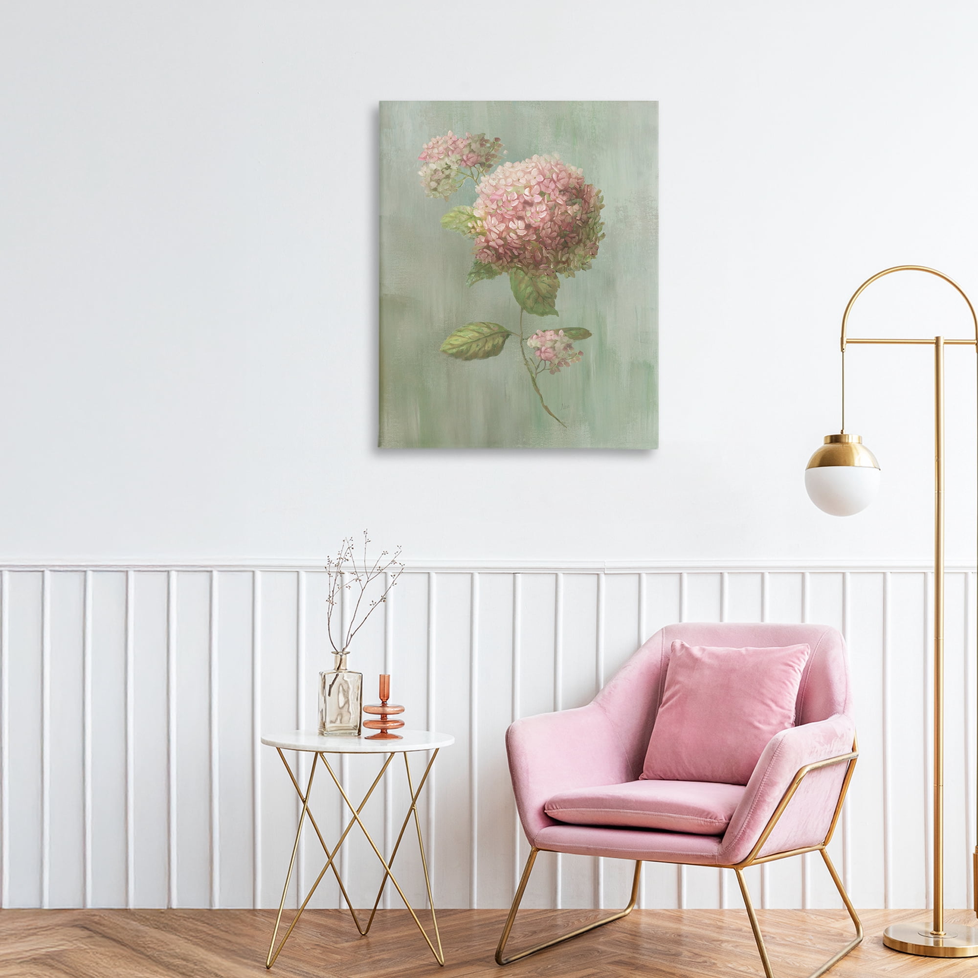 Stupell Industries Single Hydrangea Bushel Canvas Wall Art, design by Nan