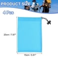 thumbnail image 2 of Uxcell Drawstring Bag with Toggle, Stuff Sack String Waterproof Travel Storage Bags for Gym Travel 6 x 8 Inch & 4 Pack & Sky Blue, 2 of 7