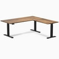 thumbnail image 2 of Desky Hardwood L-Shape Sit Stand Desk - White Oak / 60 X 30 X 62 X 20 Inches / Space Gray, 2 of 10