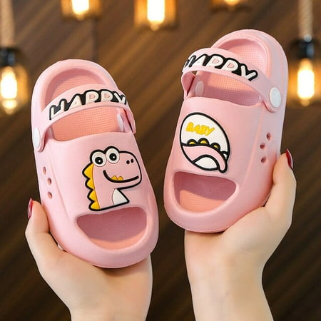 

CoCopeanut Kawaii Dinosaur Clogs Garden Shoes Children Cute Cartoon Cheap Sandals for Boy Girls Summer Child Slipper Todder Flip Flops