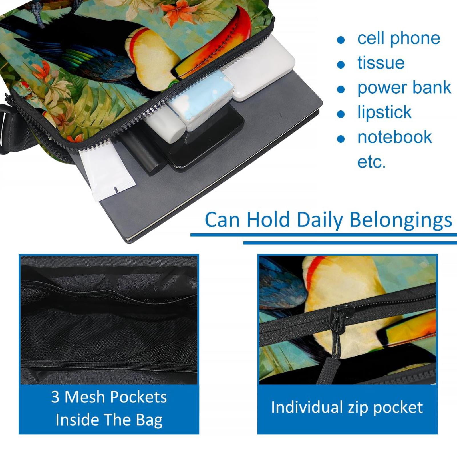 Toucan Adjustable Lightweight Waist Pack with Extension Strap - Unisex Fanny Packs Belt Bag Waist Bags