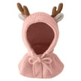 thumbnail image 4 of SUXIAN Christmas Baby Knit Hat Scarf and Shawl Winter Warm Cap for Boys and Girls Soft Yarn with Neck Cover for Cold Weather Toddler Boy Winter Hat Pink 0-24 Months, 4 of 4