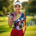 thumbnail image 3 of HOMYGIFTS Women’s Artistic Golf Polo Shirt – Vibrant Mosaic Golfer Design, 3 of 8