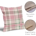 thumbnail image 4 of Easter Plaid Pillow Covers 18x18 Set of 2 Pink Green Buffalo Checkered Print Spring Holiday Tartan Decorative Pillowcases Seasonal Outdoor Farmhouse Throw Cushion Case Decor for Couch Sofa Bed, 4 of 6