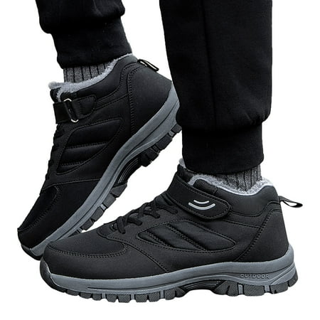 

Chnzic Couple Models Men s Middle Aged And Elderly High Top Plus Velvet Thickening Non Slip Wear Comfortable Cotton Shoes Warm Sports Cotton Shoes