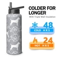 thumbnail image 4 of 40oz Dog Water Bottle Hydration Canteen for Dog Fans Camping Hiking Sports Vacuum Insulated Stainless Steel, 4 of 5