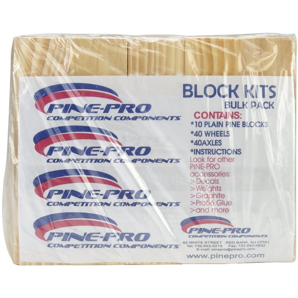Pine Car Derby Kits Bulk Pack Block Walmart Com