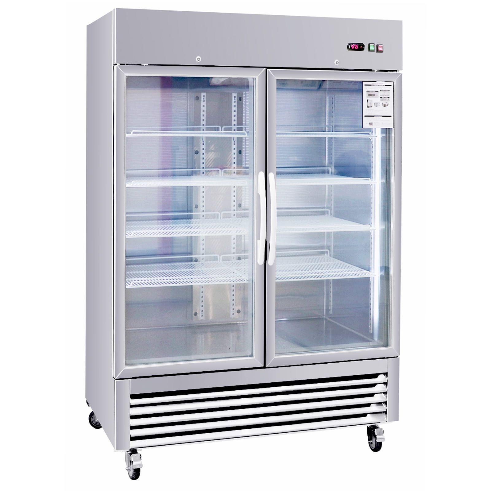 Camellia River 54" Commercial Display Refrigerator, Double Glass Door Merchandiser