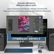 USB 3.0 Switcher 2 Computers, USB-A & USB-C Switch Selector 2 PC Share 4 USB Devices, with Desktop Controller & USB 3.0 Cable