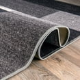 thumbnail image 5 of World Rug Gallery Modern Boxes Design Non-slip (Non-skid) Area Rug - Gray 5'x6'6" Oval, 5 of 8