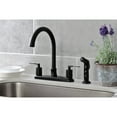 thumbnail image 3 of Kingston FB7790SVLSP Serena Two-Handle 4-Hole 8" Centerset Kitchen Faucet with Side Sprayer in Matte Black, 3 of 7