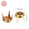 thumbnail image 3 of Uxcell 80Pcs Rhinestone Studs 0.2"x0.24" Cobre para Manualidades Oro Amarillo, 3 of 7