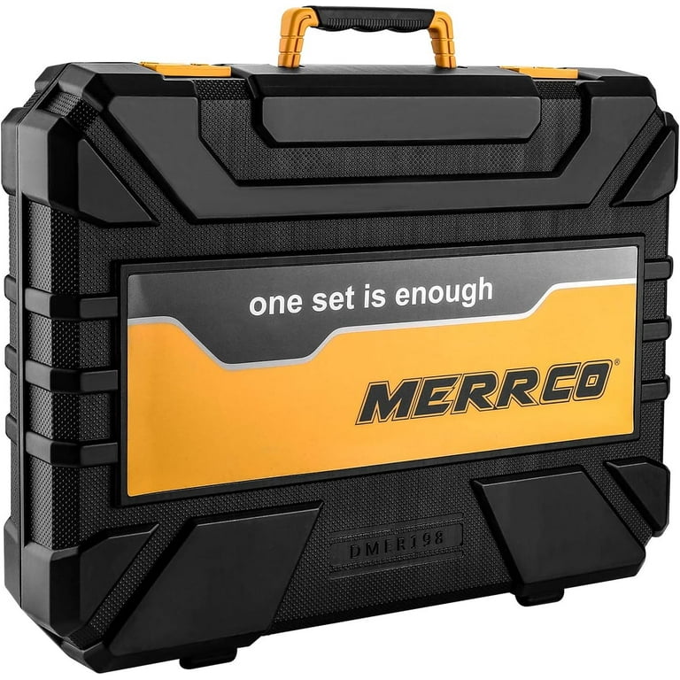 DEKO 198 Piece Home Repair Tool Kit, Wrench Plastic Toolbox with
