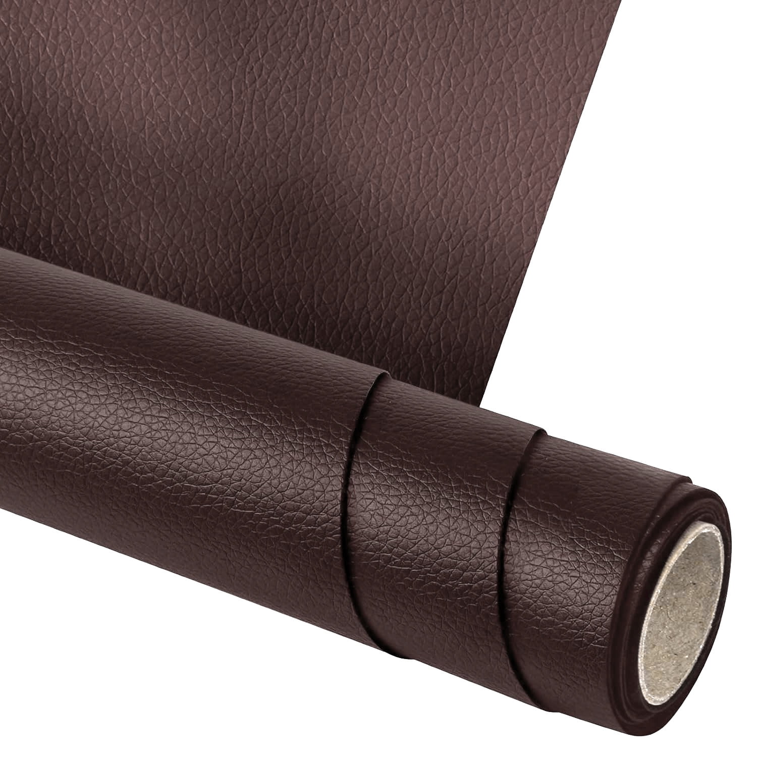 Brown Leather Repair Patch,23.6 × 78.7 inch Self Adhesive Leather Repair Tape,DIY Large Vinyl PU Patches for Furniture,Couch,Sofa,Car Seats,Office