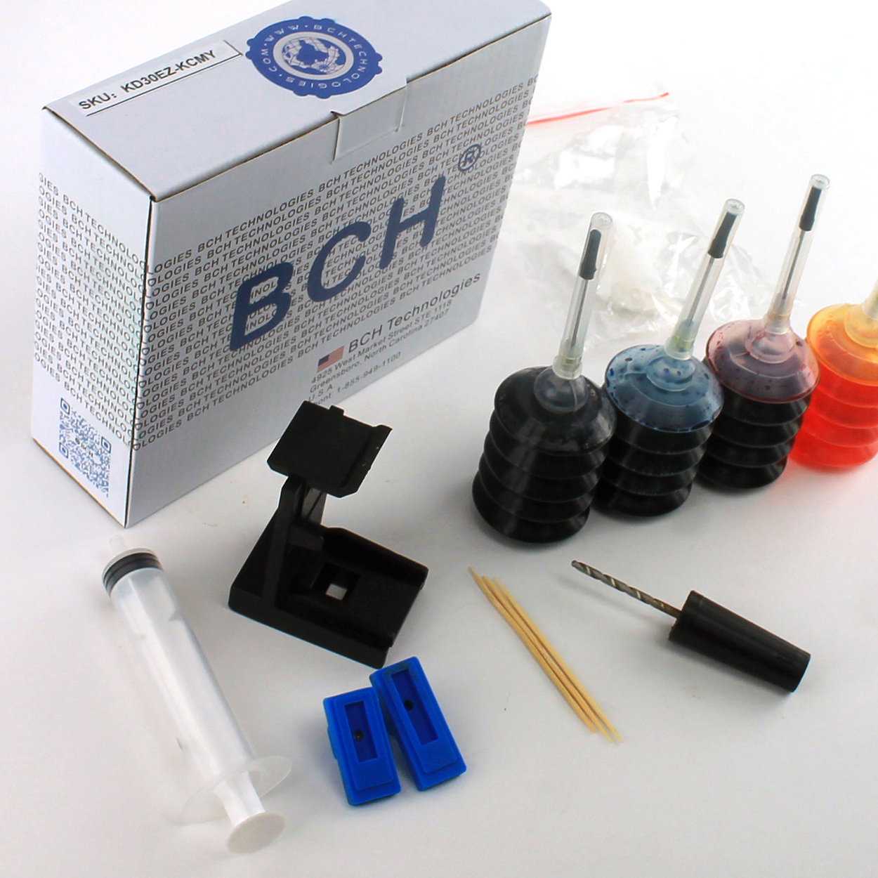 BCH First-Timer Printer Ink Refill Kit for 21, 56, 60, 61, 62, 65, 74, 75, 93, 95, 96, 97, 901 - 1 pack of EZ30-T - image 4 of 4