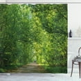 thumbnail image 1 of Ambesonne Landscape Shower Curtain, Fresh Canopy Forest, 69"Wx84"L, Green, 1 of 3