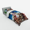 thumbnail image 2 of Ambesonne Christmas Bedding Set 3 Pcs, Snowy City Street, Twin XL, Multicolor, 2 of 2