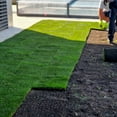 thumbnail image 2 of 2pcs Artificial Grass Turf Mat 14x18" Realistic Fake Grass Rug Carpet for Outdoor Garden Lawn Landscape, Green, 2 of 6