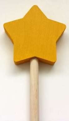 Wooden Pointer, AA-730ST18-18' Made in USA w/Star - Size: 2-3/4' & red Rubber end Cap, Perfect for Smart Board Screen(Teachers Appreciation)