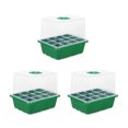 thumbnail image 1 of Germinación Jardinería Propagación Semillas Contenedor Semilla Starter Bandeja 6/12 Agujeros Con Tapa Elevada para Que Crecen, 1 of 9