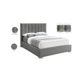 thumbnail image 2 of Meridian Furniture Pierce Grey Linen Textured Fabric Full Bed, 2 of 17