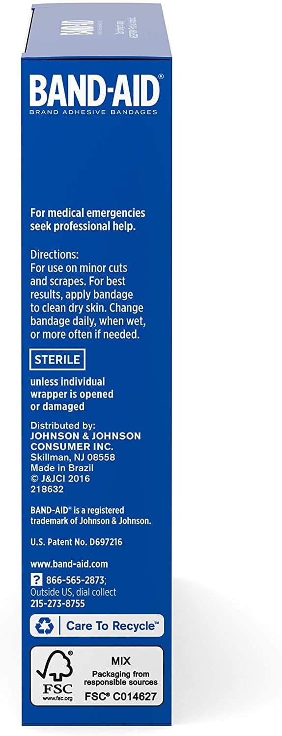 Band-Aid Brand SKIN-FLEX™ Adhesive Bandages, Extra Large Size, 7 ct (Pack of 4)