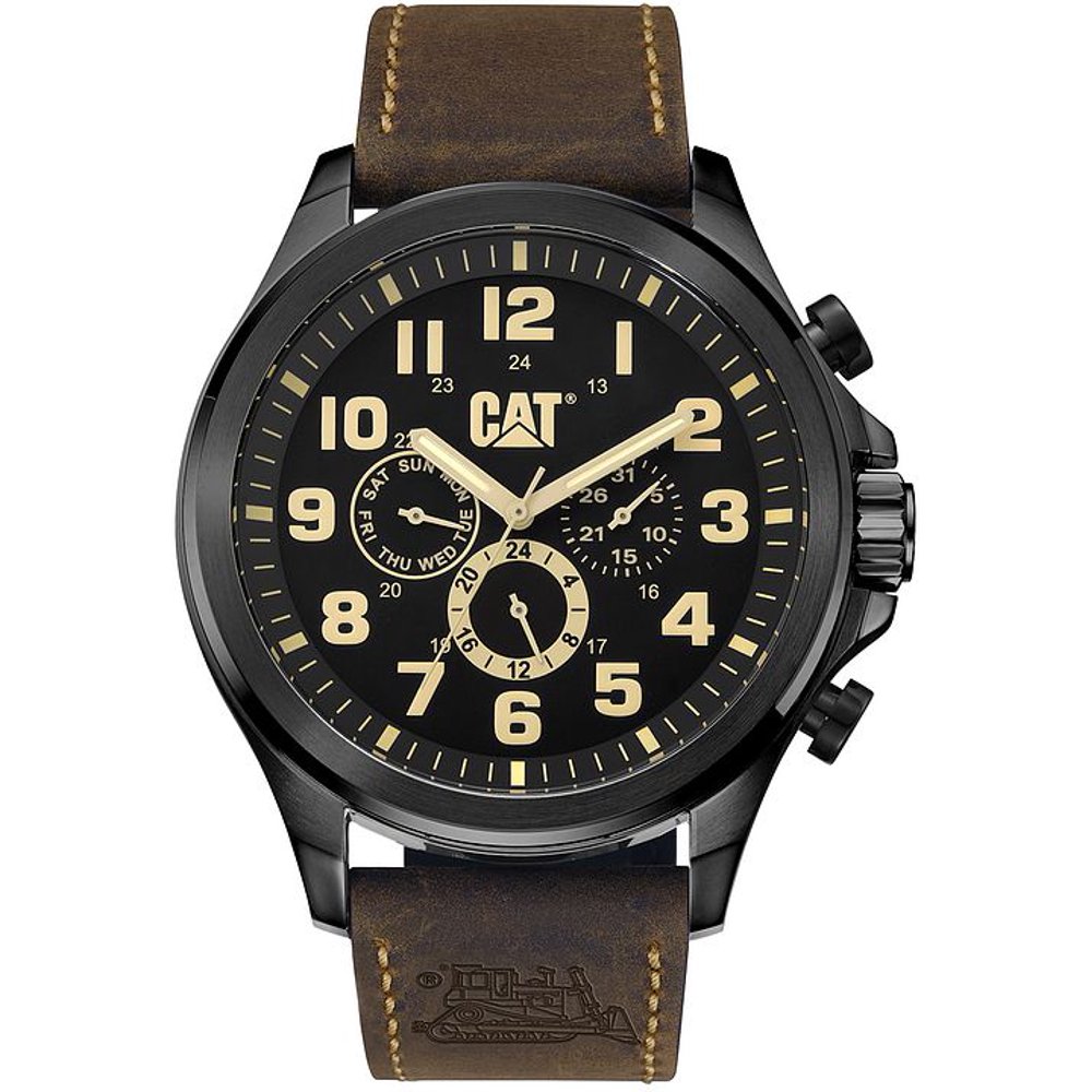 CAT Men's CAT Operator Multi Brown Strap Watch PU16935111