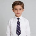 thumbnail image 2 of Odeerbi Niños Niñas Pre-Atado Corbata A Rayas Correa Elástica Ajustable Corbata Uniforme de La Escuela Accesorio, 2 of 6