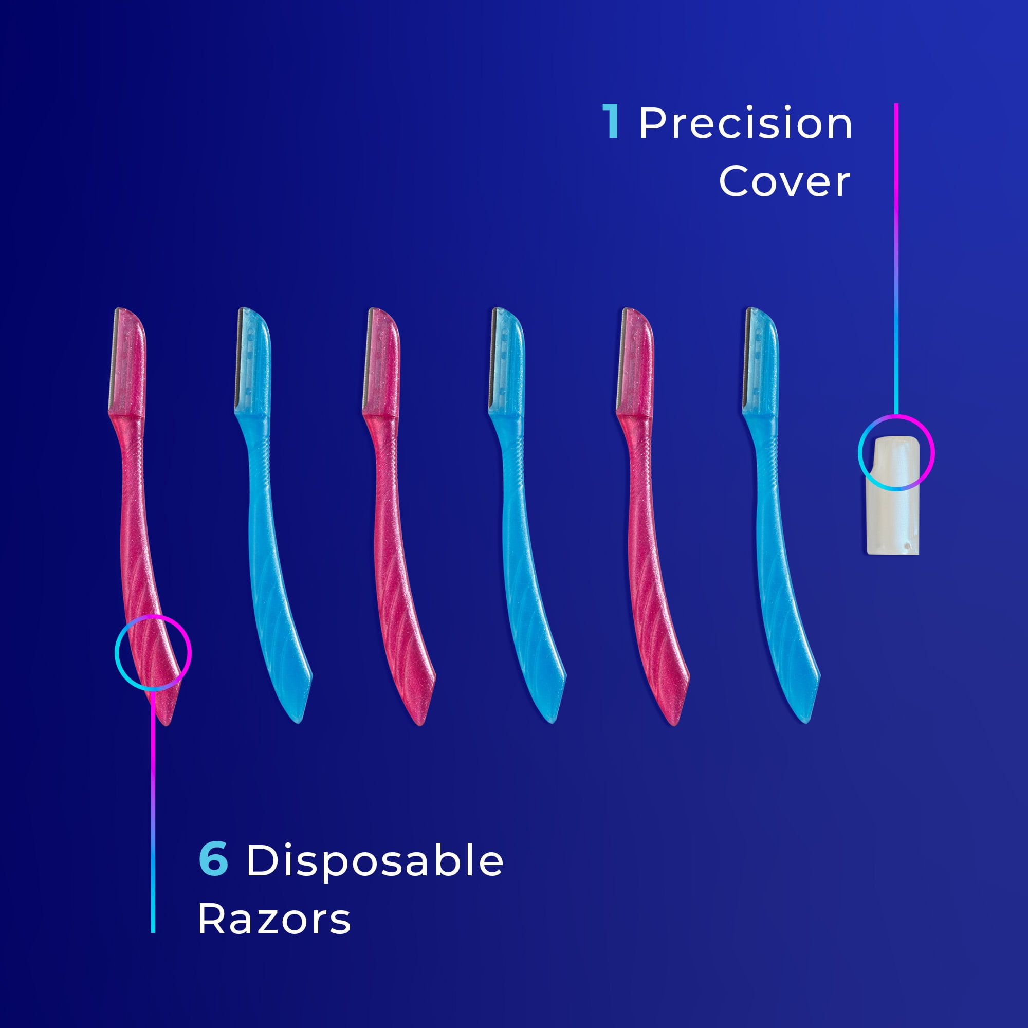 Schick Hydro Silk Touch-Up Facial Razor and Eyebrow Shaper, Peach