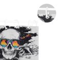 thumbnail image 5 of Yayeee Shower Curtain with Hooks 72"x72" Waterproof Fabric Bathroom Hanging Decor, Skeleton with Glasses, 5 of 5