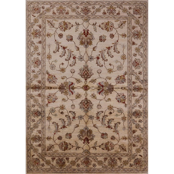 Ahgly Company Indoor Rectangle Mid-Century Modern Sienna Brown Oriental Area Rugs, 2' x 4'