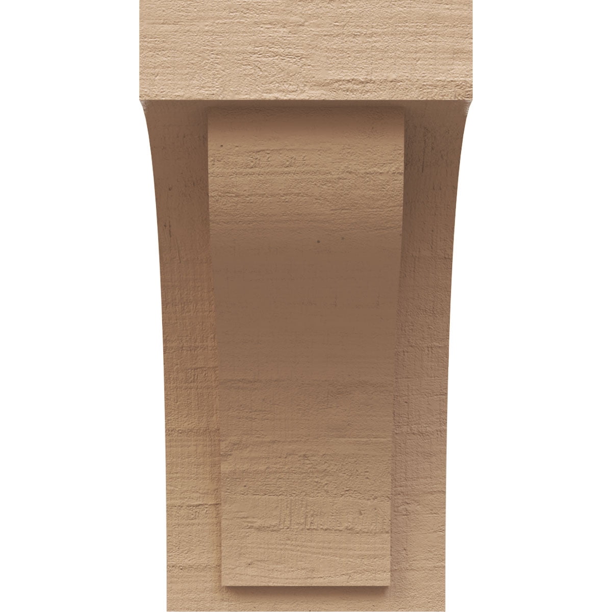 5"W x 5"D x 10"H Wide Helena Rough Cedar Woodgrain TimberThane Corbel, Primed Tan