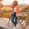 thumbnail image 6 of Cardigan for Women Button up Open Front Cardigan Fall Knit Sweaters Long Sleeve Plus Size Tops Fashion Clothing, 6 of 6