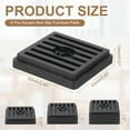 thumbnail image 2 of 8Pcs Bed Risers, Square Heavy Duty Stackable Lift Block to 0.5 Inch Plastic Furniture Riser for Desk, Chair, Table, Sofa Legs, Washing Machine, Refrigerator, Back, 2 of 6