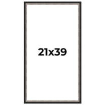 21x39 Frame Silver Real Wood Picture Frame Width 1.25 Inches | Interior Frame Depth 0.75 Inches |