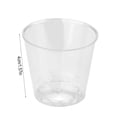 thumbnail image 3 of Clear Plastic Disposable Party Shot Glasses Jelly Cups Tumblers Birthday 50pc, 3 of 5
