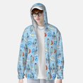 thumbnail image 2 of Vsdgher Sweat à Capuche Adulte Fusée Dessin Animé avec Imprimé Spatial pour Hommes Femmes, Manches Longues Protection Solaire Pêche pour Course Natation-Moyen, 2 of 7