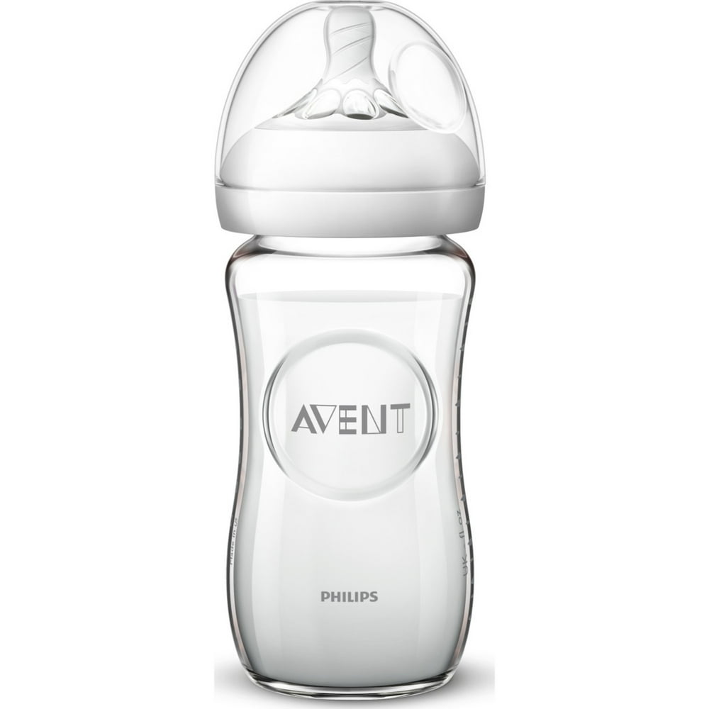 Philips Avent Natural Glass Baby Bottle, 8oz, 1pk, SCF703/17 Walmart