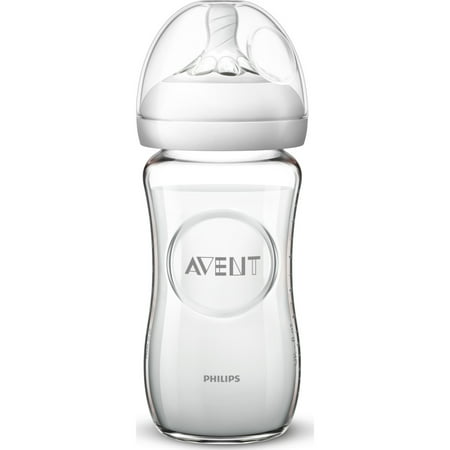 Philips Avent Natural Glass Baby Bottle, 8oz, 1pk,
