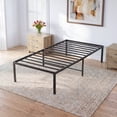 thumbnail image 6 of EDX 18 Inch Twin Bed Frame, Extra Tall Metal Platform with Steel Slats, Heavy Duty, Under Bed Storage, Noise Free, Easy Assembly, Black, 6 of 9