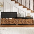 thumbnail image 3 of Qinaqin 39.4 inch de Profundidad Madera Almacenamiento Bench con U Shaped Cut Out Pull y Seguridad cm Alturainge. Shoe Seat Cojín para Entryway Dormitorio Living Room, 3 of 7