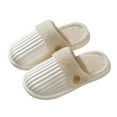thumbnail image 3 of Vedolay Slippers Women 2023 Soft Plush Cozy Indoor Outdoor Slippers White,37, 3 of 5