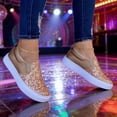 thumbnail image 4 of Women's Carnival Shoes Fashion Glitter Platform Slip On Casual Comfortable Flat Sneakers Shoes, 4 of 7