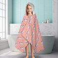 thumbnail image 6 of Pink Cartoon Unicorn Lightning Pattern Hooded Bath Towel，60"x35" for Ages 3 To 12 Kids, Quick Dry Lightweight Soft Microfiber Hood Beach Towel Cover Up for Kids, 6 of 7