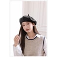 thumbnail image 5 of Women's Classic PU Leather French Beret Hat Retro Beanie Hat Artist Beret Cap Adjustable Painter Pumpkin Cap, 5 of 9