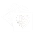 thumbnail image 3 of Textured White Picture Frame Mat for 23x23 Frames - Heart Opening for 19x19 Photos - 10 Mats, 3 of 7