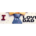 thumbnail image 4 of Heart Pattern I Love Dad Decorative Banner Tie Design Father's Day Celebration for Father's Day Celebration Party Decoration Indoor Use, 4 of 8