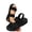 Black, variant on Women Double Strap Fabric Flat Sandals Open Toe Stretchy Knit Breathable Plus Size Summer Height Comfort Shoes,Black